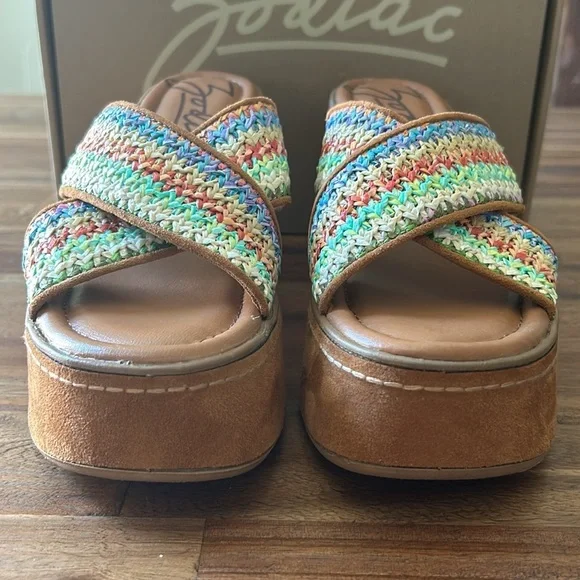 Zodiac Nessa-raffia wedge sandals NWT size 9 - Picture 4 of 10